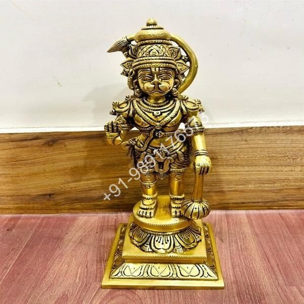 Brass Standing Hanuman Murti